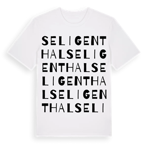 Seligenthal ordlek t-shirt – ekologisk bomull t-shirt från Pinshirt