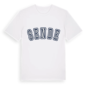 Sende college t-shirt – ekologisk bomull t-shirt från Pinshirt