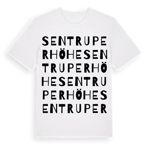 Sentruper Höhe ordlek t-shirt – ekologisk bomull t-shirt från Pinshirt