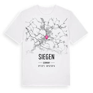 Siegen karta t-shirt – ekologisk bomull t-shirt från Pinshirt
