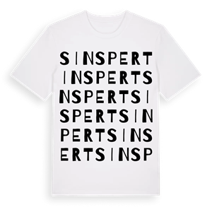 Sinspert ordlek t-shirt – ekologisk bomull t-shirt från Pinshirt