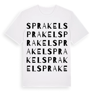 Sprakel ordlek t-shirt – ekologisk bomull t-shirt från Pinshirt