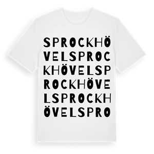 Sprockhövel ordlek t-shirt – ekologisk bomull t-shirt från Pinshirt