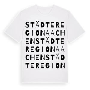 Städteregion Aachen ordlek t-shirt – ekologisk bomull t-shirt från Pinshirt