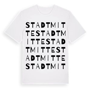 Stadtmitte ordlek t-shirt – ekologisk bomull t-shirt från Pinshirt