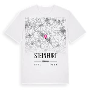 Steinfurt karta t-shirt – ekologisk bomull t-shirt från Pinshirt