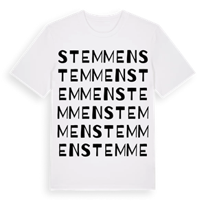 Stemmen ordlek t-shirt – ekologisk bomull t-shirt från Pinshirt