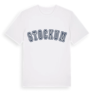 Stockum college t-shirt – ekologisk bomull t-shirt från Pinshirt