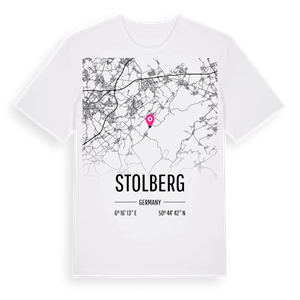 Stolberg karta t-shirt – ekologisk bomull t-shirt från Pinshirt