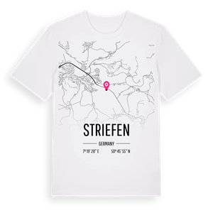 Striefen karta t-shirt – ekologisk bomull t-shirt från Pinshirt