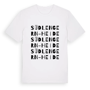 Südlengern-Heide ordlek t-shirt – ekologisk bomull t-shirt från Pinshirt