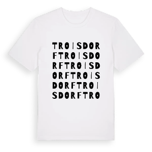 Troisdorf ordlek t-shirt – ekologisk bomull t-shirt från Pinshirt
