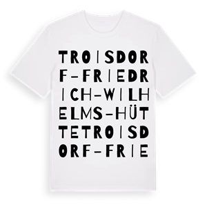 Troisdorf-Friedrich-Wilhelms-Hütte ordlek t-shirt – ekologisk bomull t-shirt från Pinshirt
