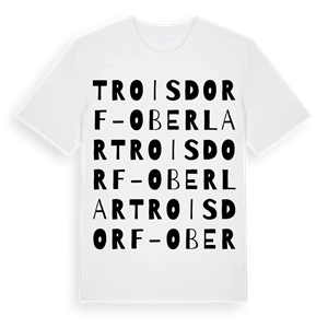 Troisdorf-Oberlar ordlek t-shirt – ekologisk bomull t-shirt från Pinshirt