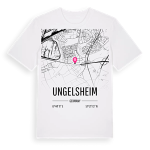 Ungelsheim karta t-shirt – ekologisk bomull t-shirt från Pinshirt