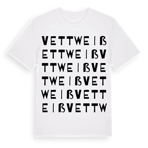 Vettweiß ordlek t-shirt – ekologisk bomull t-shirt från Pinshirt