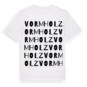 Vormholz ordlek t-shirt – ekologisk bomull t-shirt från Pinshirt