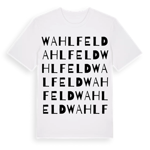 Wahlfeld ordlek t-shirt – ekologisk bomull t-shirt från Pinshirt