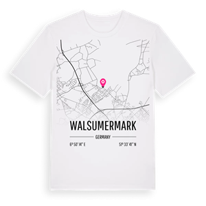 Walsumermark karta t-shirt – ekologisk bomull t-shirt från Pinshirt