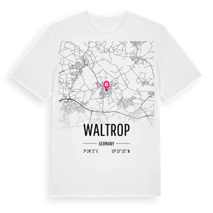 Waltrop karta t-shirt – ekologisk bomull t-shirt från Pinshirt