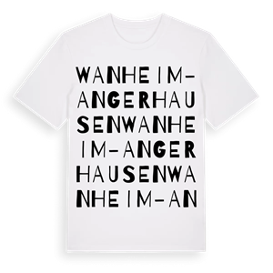 Wanheim-Angerhausen ordlek t-shirt – ekologisk bomull t-shirt från Pinshirt