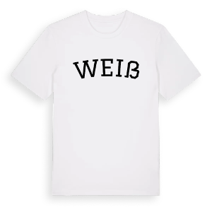 Weiß böjd t-shirt – ekologisk bomull t-shirt från Pinshirt