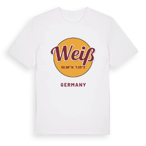 Weiß cirkel t-shirt – ekologisk bomull t-shirt från Pinshirt