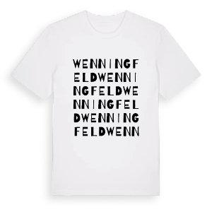 Wenningfeld ordlek t-shirt – ekologisk bomull t-shirt från Pinshirt