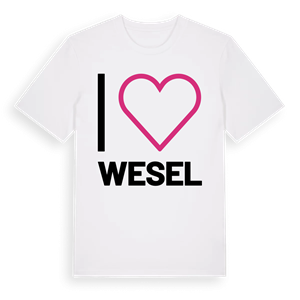 Jag älskar Wesel t-shirt stort tryck – ekologisk bomull t-shirt från Pinshirt