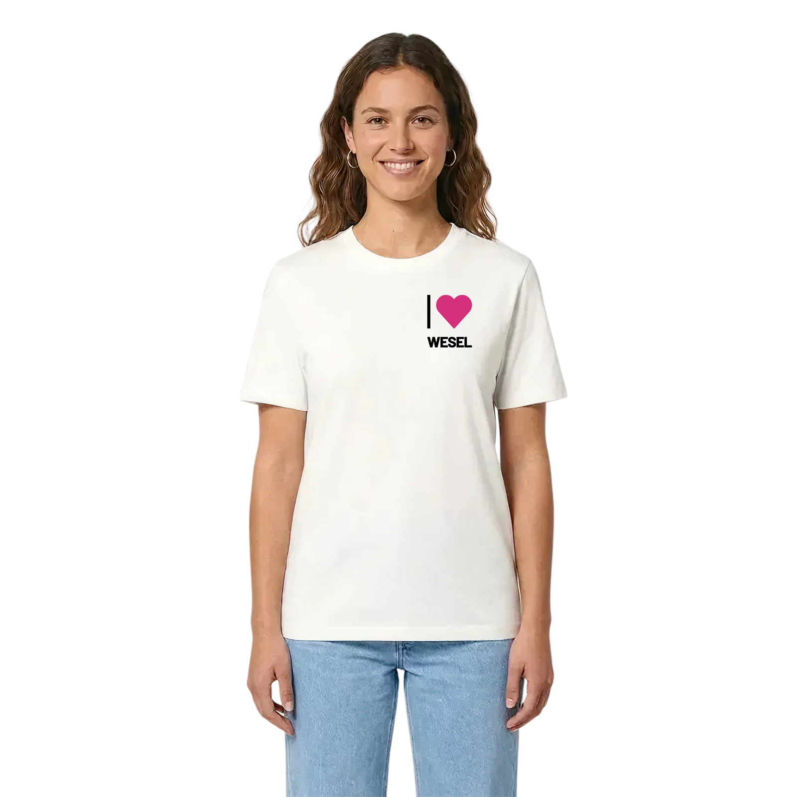 Jag älskar Wesel t-shirt litet tryck – White, i miljö