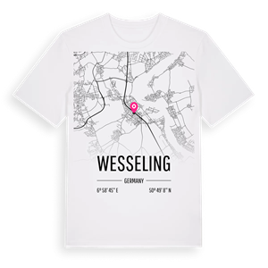 Wesseling karta t-shirt – ekologisk bomull t-shirt från Pinshirt