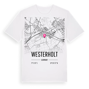 Westerholt karta t-shirt – ekologisk bomull t-shirt från Pinshirt