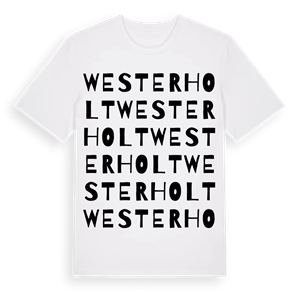 Westerholt ordlek t-shirt – ekologisk bomull t-shirt från Pinshirt