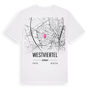 Westviertel karta t-shirt – ekologisk bomull t-shirt från Pinshirt