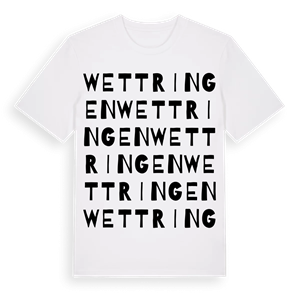 Wettringen ordlek t-shirt – ekologisk bomull t-shirt från Pinshirt