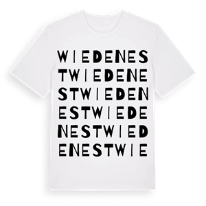Wiedenest ordlek t-shirt – ekologisk bomull t-shirt från Pinshirt