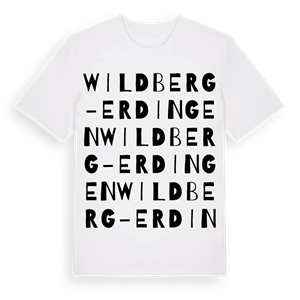 Wildberg-Erdingen ordlek t-shirt – ekologisk bomull t-shirt från Pinshirt