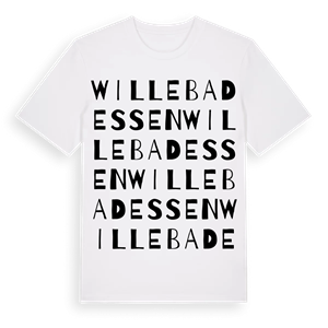 Willebadessen ordlek t-shirt – ekologisk bomull t-shirt från Pinshirt