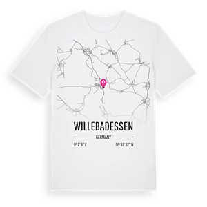 Willebadessen karta t-shirt – ekologisk bomull t-shirt från Pinshirt