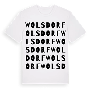 Wolsdorf ordlek t-shirt – ekologisk bomull t-shirt från Pinshirt