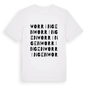 Worringen ordlek t-shirt – ekologisk bomull t-shirt från Pinshirt