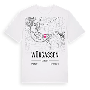 Würgassen karta t-shirt – ekologisk bomull t-shirt från Pinshirt