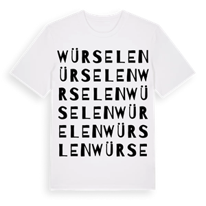 Würselen ordlek t-shirt – ekologisk bomull t-shirt från Pinshirt