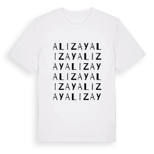 Alizay ordlek t-shirt – ekologisk bomull t-shirt från Pinshirt