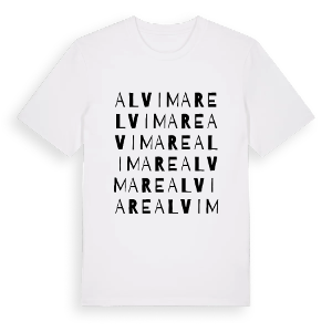 Alvimare ordlek t-shirt – ekologisk bomull t-shirt från Pinshirt