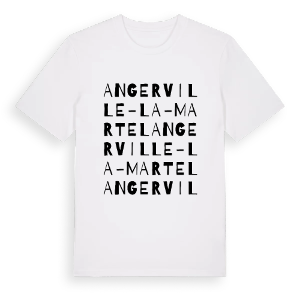 Angerville-la-Martel ordlek t-shirt – ekologisk bomull t-shirt från Pinshirt