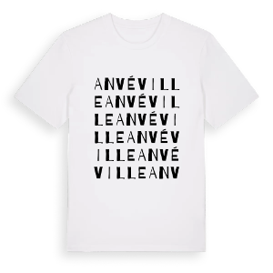 Anvéville ordlek t-shirt – ekologisk bomull t-shirt från Pinshirt