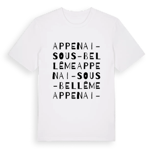 Appenai-sous-Bellême ordlek t-shirt – ekologisk bomull t-shirt från Pinshirt