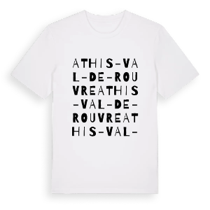Athis-Val-de-Rouvre ordlek t-shirt – ekologisk bomull t-shirt från Pinshirt