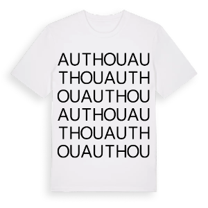 Authou ordlek t-shirt – ekologisk bomull t-shirt från Pinshirt